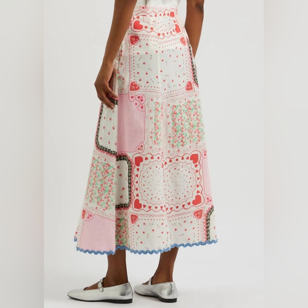 DAMSON MADDER Hyan Printed Cotton/Blend Skirt EU Size 16 /US Size 12 (see Meas - Picture 2 of 14
